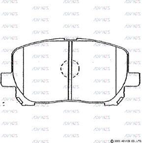 Advics A1N105 - Kit pastiglie freno, Freno a disco autozon.pro