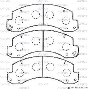 Advics A1N102 - Kit pastiglie freno, Freno a disco autozon.pro