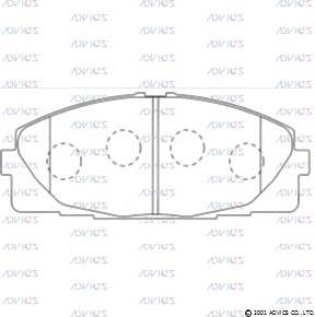 Advics A1N119 - Kit pastiglie freno, Freno a disco autozon.pro