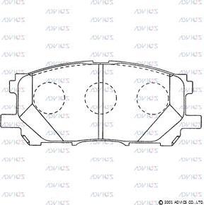 Advics A1N110 - Kit pastiglie freno, Freno a disco autozon.pro