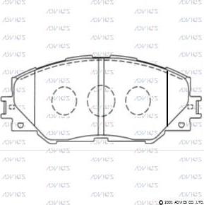 Advics A1N129 - Kit pastiglie freno, Freno a disco autozon.pro