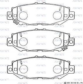 Advics A2N059 - Kit pastiglie freno, Freno a disco autozon.pro