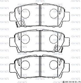 Advics A2N057 - Kit pastiglie freno, Freno a disco autozon.pro