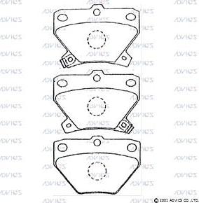 Advics SN106P - Kit pastiglie freno, Freno a disco autozon.pro