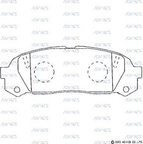 Advics A2N030 - Kit pastiglie freno, Freno a disco autozon.pro