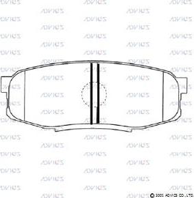 Advics A2N159 - Kit pastiglie freno, Freno a disco autozon.pro