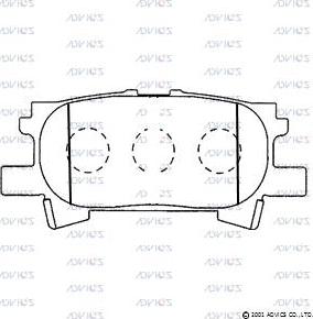 Advics A2N111 - Kit pastiglie freno, Freno a disco autozon.pro