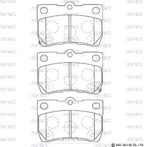 Advics A2N118 - Kit pastiglie freno, Freno a disco autozon.pro