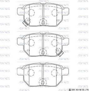 Advics A2N232 - Kit pastiglie freno, Freno a disco autozon.pro