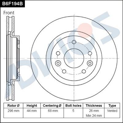 Advics B6F194B - Discofreno autozon.pro