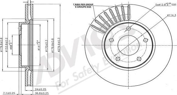 Advics B6F163B - Discofreno autozon.pro