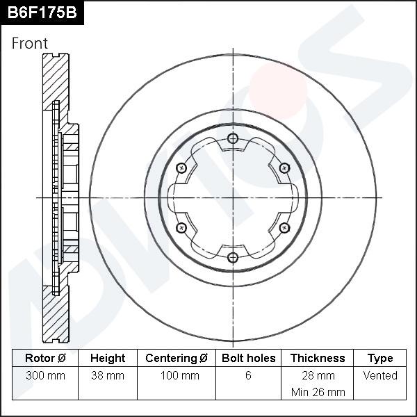 Advics B6F175B - Discofreno autozon.pro