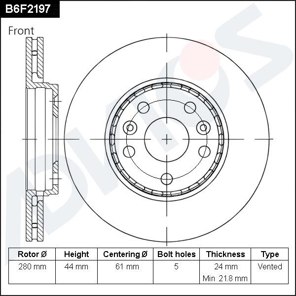 Advics B6F2197 - Discofreno autozon.pro