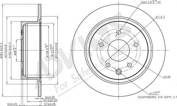 Advics B6R074B - Discofreno autozon.pro