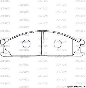 Advics B1N010 - Kit pastiglie freno, Freno a disco autozon.pro