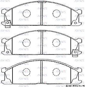 Advics B1N011 - Kit pastiglie freno, Freno a disco autozon.pro