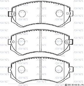 Advics B1N018 - Kit pastiglie freno, Freno a disco autozon.pro