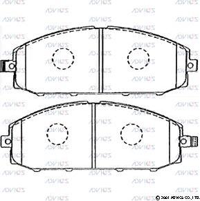 Advics SN581P - Kit pastiglie freno, Freno a disco autozon.pro