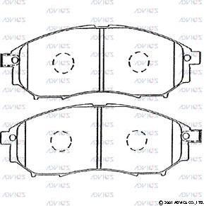 Advics B1N036 - Kit pastiglie freno, Freno a disco autozon.pro