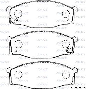 Advics B1N031 - Kit pastiglie freno, Freno a disco autozon.pro