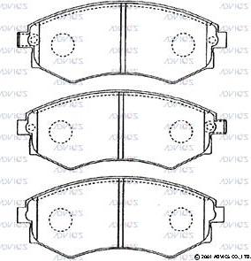 Advics B1N021 - Kit pastiglie freno, Freno a disco autozon.pro