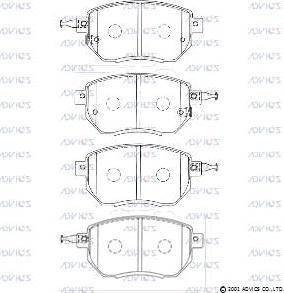 Advics B1N079 - Kit pastiglie freno, Freno a disco autozon.pro