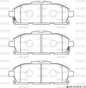 Advics B1N109 - Kit pastiglie freno, Freno a disco autozon.pro