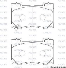 Advics B1N108 - Kit pastiglie freno, Freno a disco autozon.pro