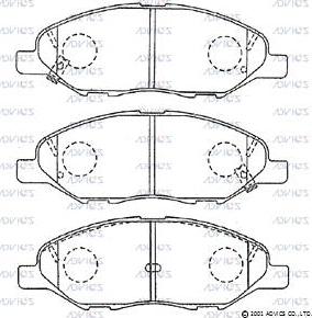 Advics B1N234 - Kit pastiglie freno, Freno a disco autozon.pro