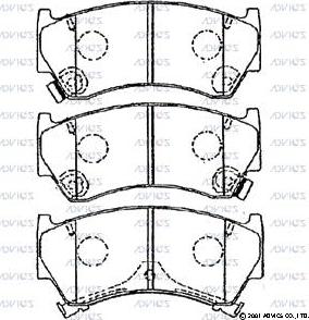 Advics B1N237 - Kit pastiglie freno, Freno a disco autozon.pro