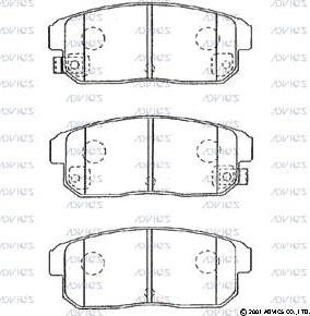 Advics SN594P - Kit pastiglie freno, Freno a disco autozon.pro