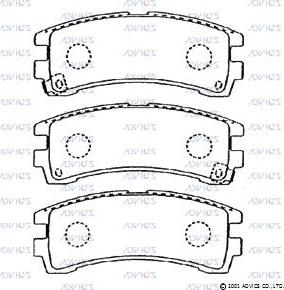 Advics B2N050 - Kit pastiglie freno, Freno a disco autozon.pro