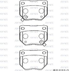 Advics B2N053 - Kit pastiglie freno, Freno a disco autozon.pro