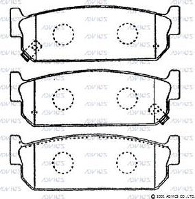 Advics B2N057 - Kit pastiglie freno, Freno a disco autozon.pro