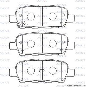 Advics SN891P - Kit pastiglie freno, Freno a disco autozon.pro