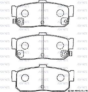 Advics B2N022 - Kit pastiglie freno, Freno a disco autozon.pro