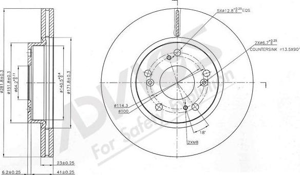 Advics C6F110B - Discofreno autozon.pro