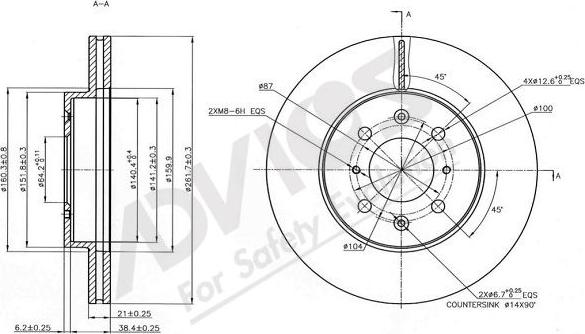 Advics C6F123B - Discofreno autozon.pro