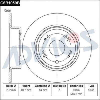 Advics C6R1059B - Discofreno autozon.pro