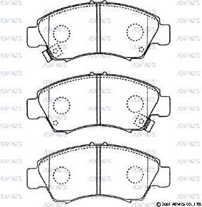 Advics SN425P - Kit pastiglie freno, Freno a disco autozon.pro