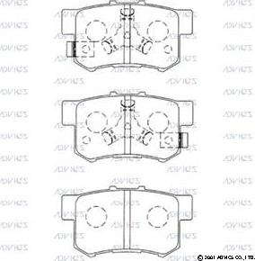 Advics C2N061 - Kit pastiglie freno, Freno a disco autozon.pro