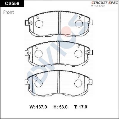 Advics CS559 - Kit pastiglie freno, Freno a disco autozon.pro