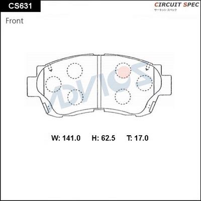 Advics CS631 - Kit pastiglie freno, Freno a disco autozon.pro