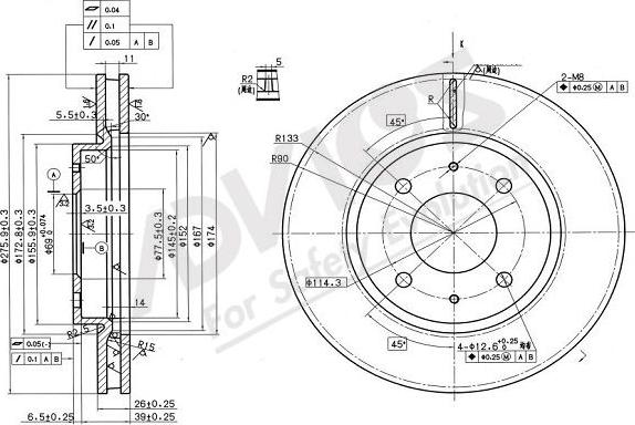 Advics D6F516B - Discofreno autozon.pro