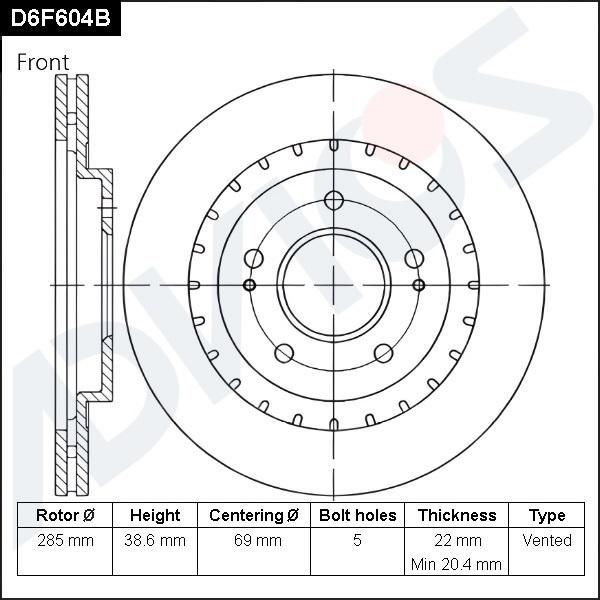 Advics D6F604B - Discofreno autozon.pro