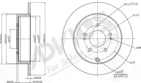 Advics D6R085B - Discofreno autozon.pro