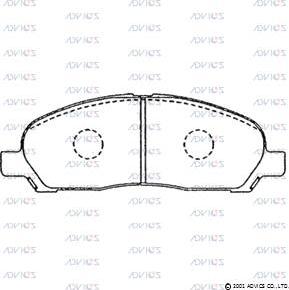 Advics D1N045 - Kit pastiglie freno, Freno a disco autozon.pro