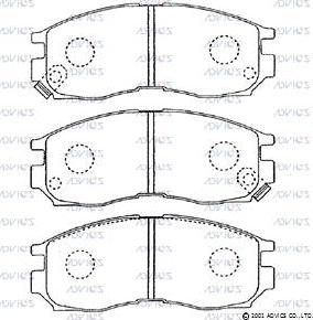 Advics D1N035 - Kit pastiglie freno, Freno a disco autozon.pro