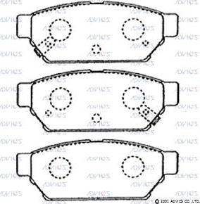 Advics SN818P - Kit pastiglie freno, Freno a disco autozon.pro