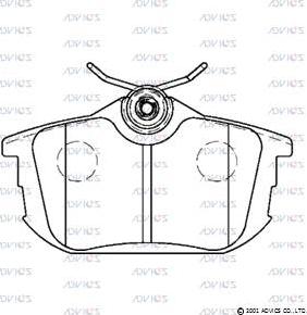 Advics D2N074 - Kit pastiglie freno, Freno a disco autozon.pro